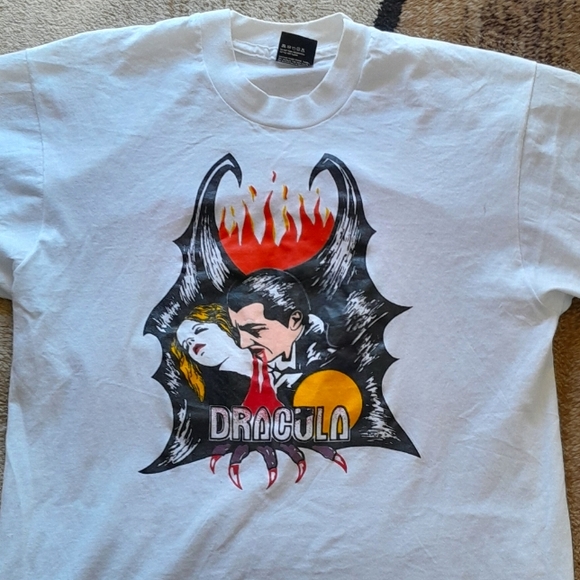 RARE Vintage 80s 90s Disney Dracula Haunted Mansion Graphic Shirt Screen Stars - Picture 1 of 12